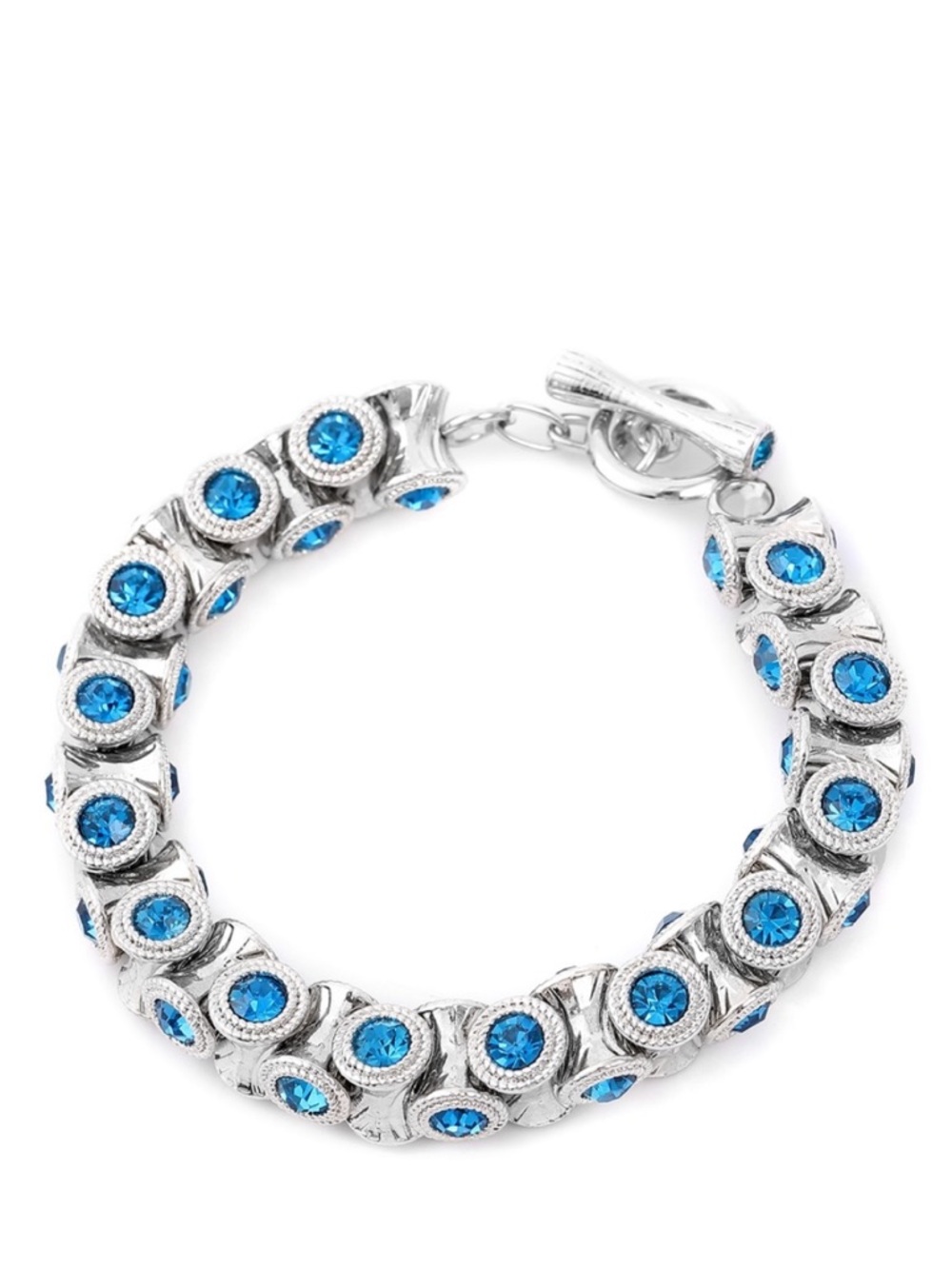 Blue Austrian Crystal Stretch Bracelet